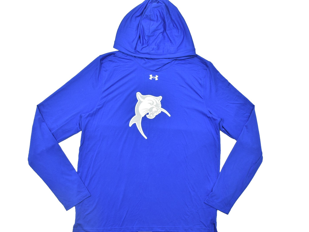 Under Armour Men's Blue Performance Hooded Sweatshirt Long Sleeve Shirt Size L